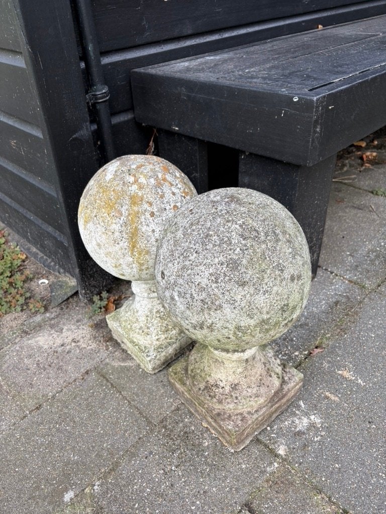 Zandstenen Franse bollen voor oprijpad en/of tuin of binnen., Ophalen, Gebruikt, Steen, Overige typen