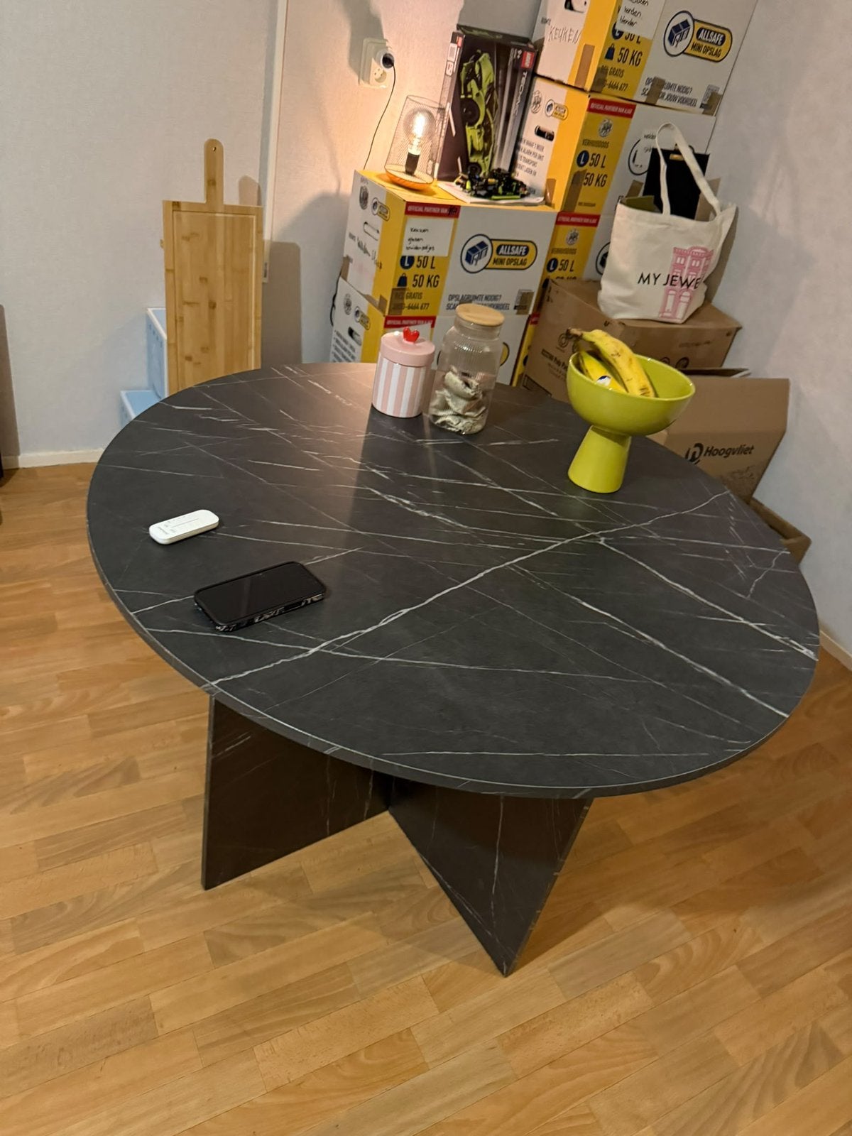 mooie ronde tafel zonder stoelen, Ophalen, Zo goed als nieuw, Rond, 100 tot 150 cm