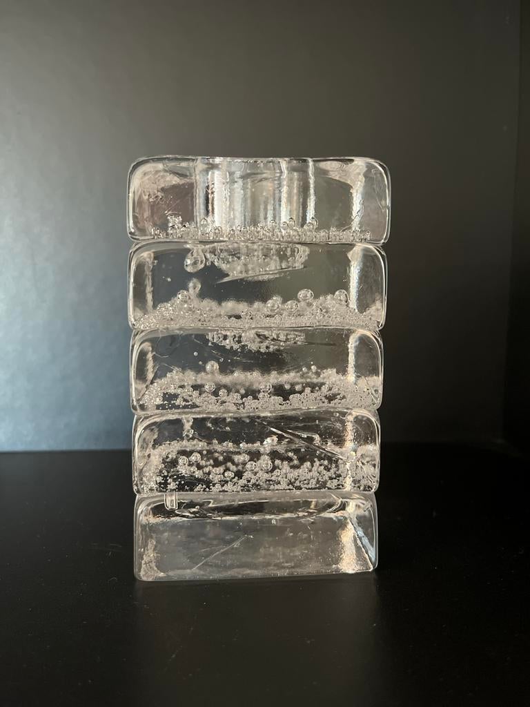 Floris Meydam kandelaar - Leerdam glas - Vintage, Verzenden, Glas