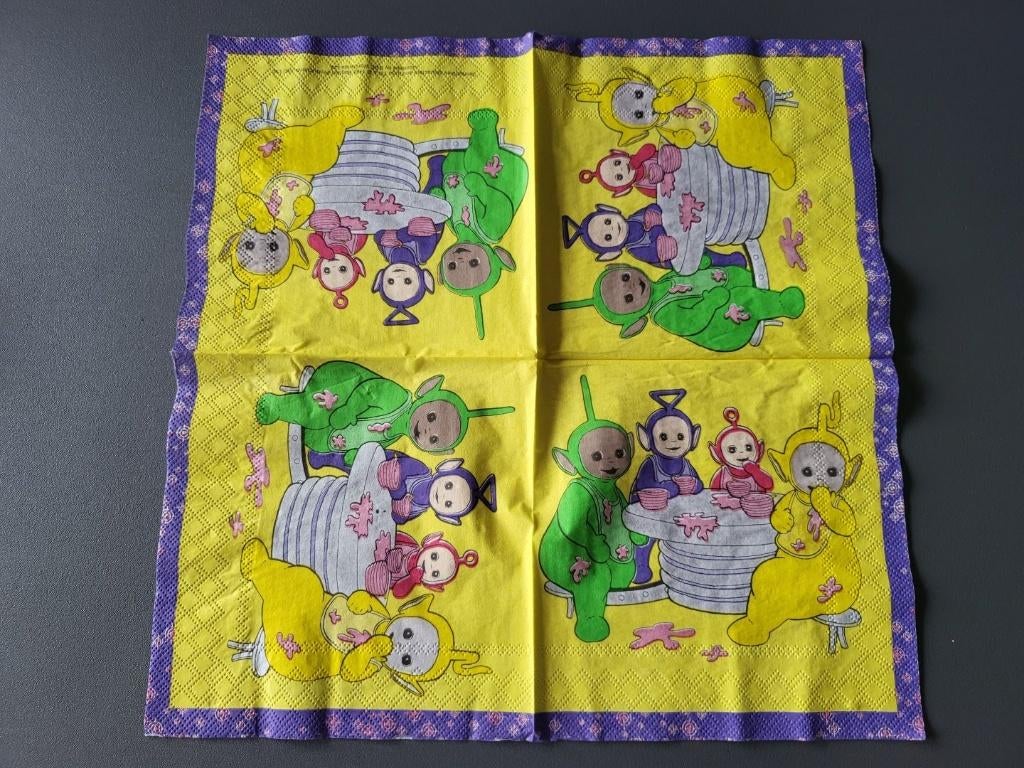 Set van 20 nieuwe Teletubbies servetten, Overige typen, Nieuw, Papier/karton, Ophalen of Verzenden