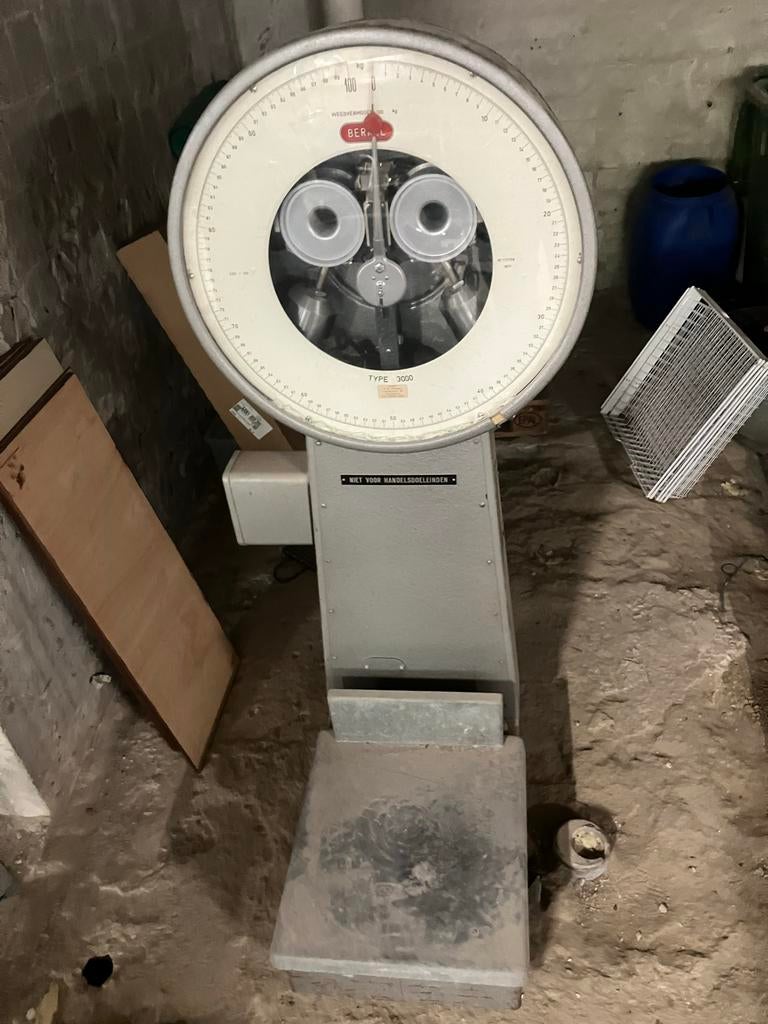 Vintage Berkel Weegschaal Type 3000 - Industriële Look, Ophalen, Gebruikt, Vloerweegschaal, 50 tot 100 kg