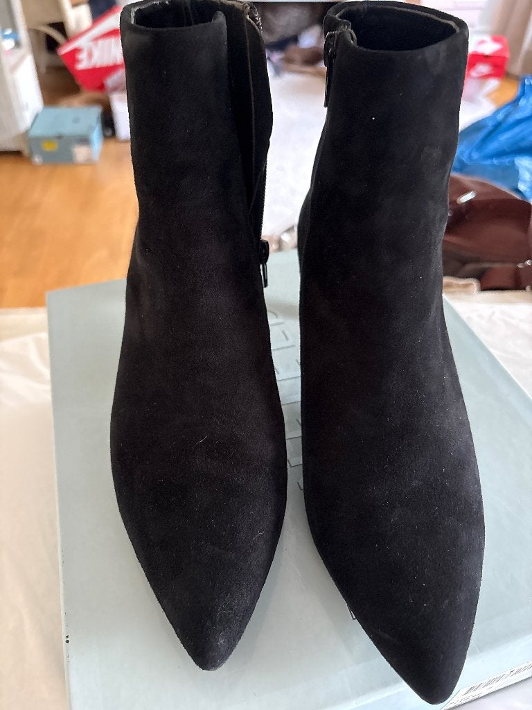 Zwarte suède laarsjes manfield maat 39, Zwart, Lage of Enkellaarzen, Nieuw, Ophalen of Verzenden