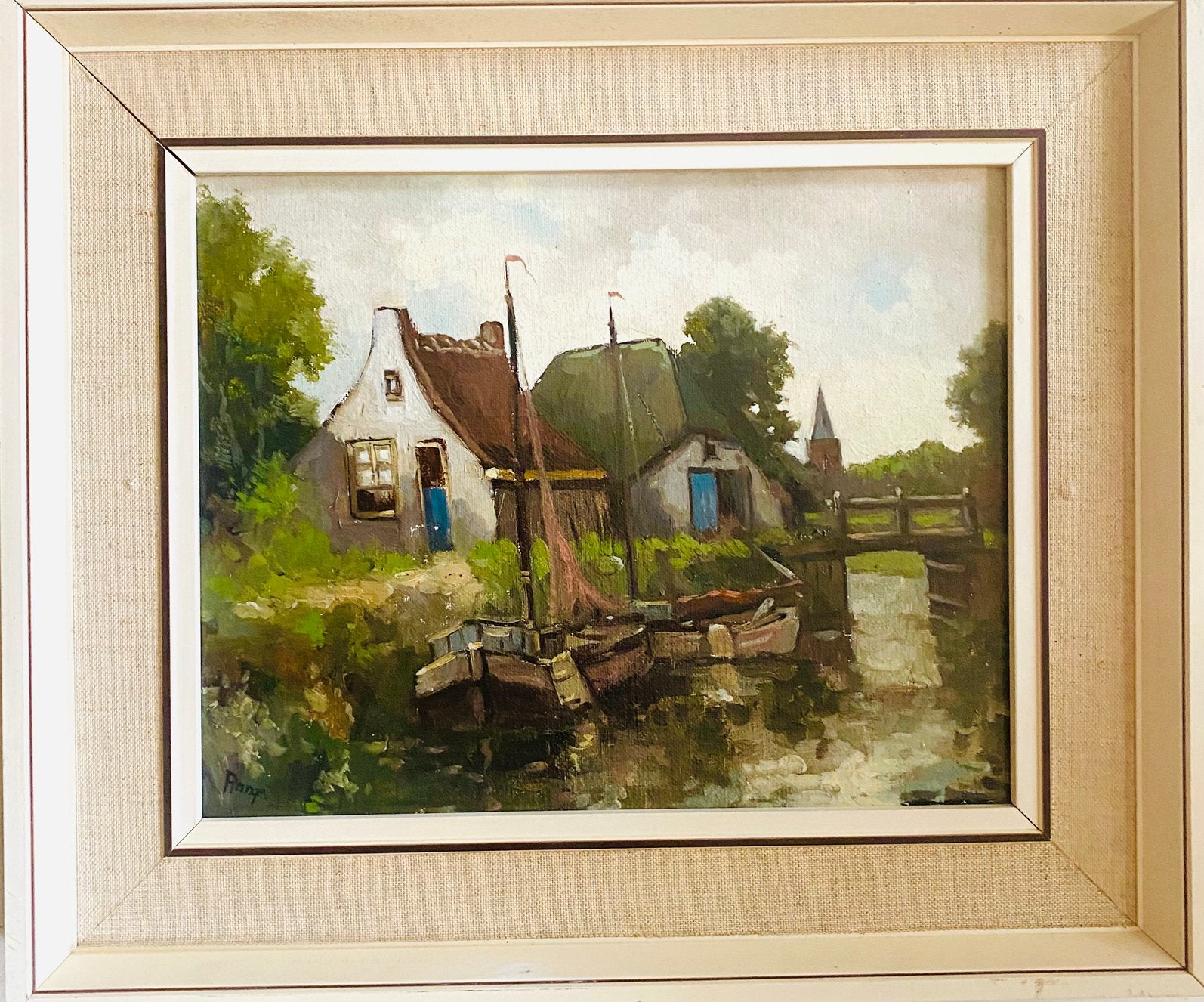 Boerderijen aan vaart bij Giethoorn, Ophalen of Verzenden