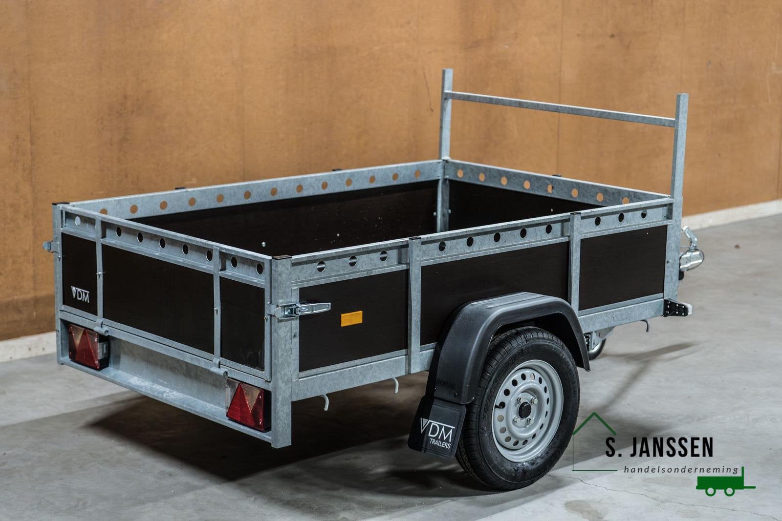 NIEUW VDM Enkelasser Aanhangers 750kg 220x130 cm, Auto diversen, Aanhangers en Bagagewagens, Ophalen, Nieuw