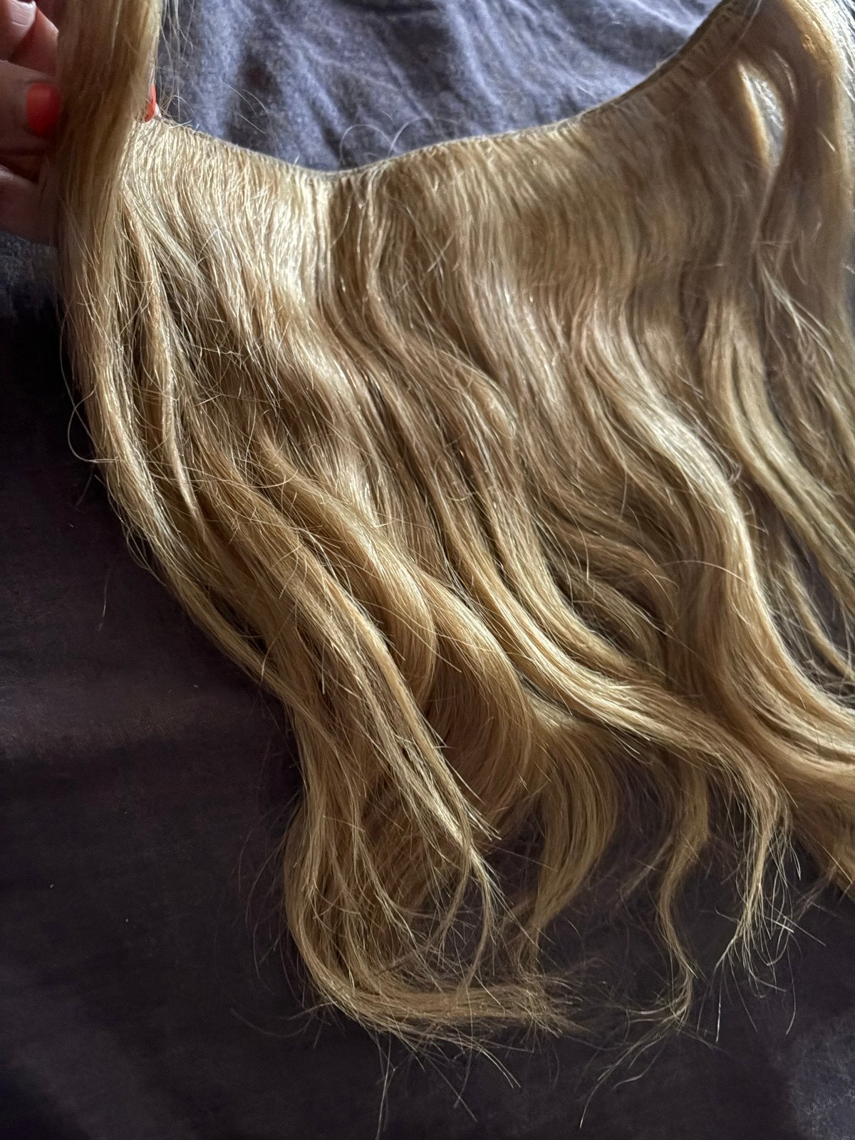 Balmain Flip-in Hair Extensions - Donker Blond 25/30 cm, Ophalen of Verzenden, Zo goed als nieuw, Pruik of Haarverlenging