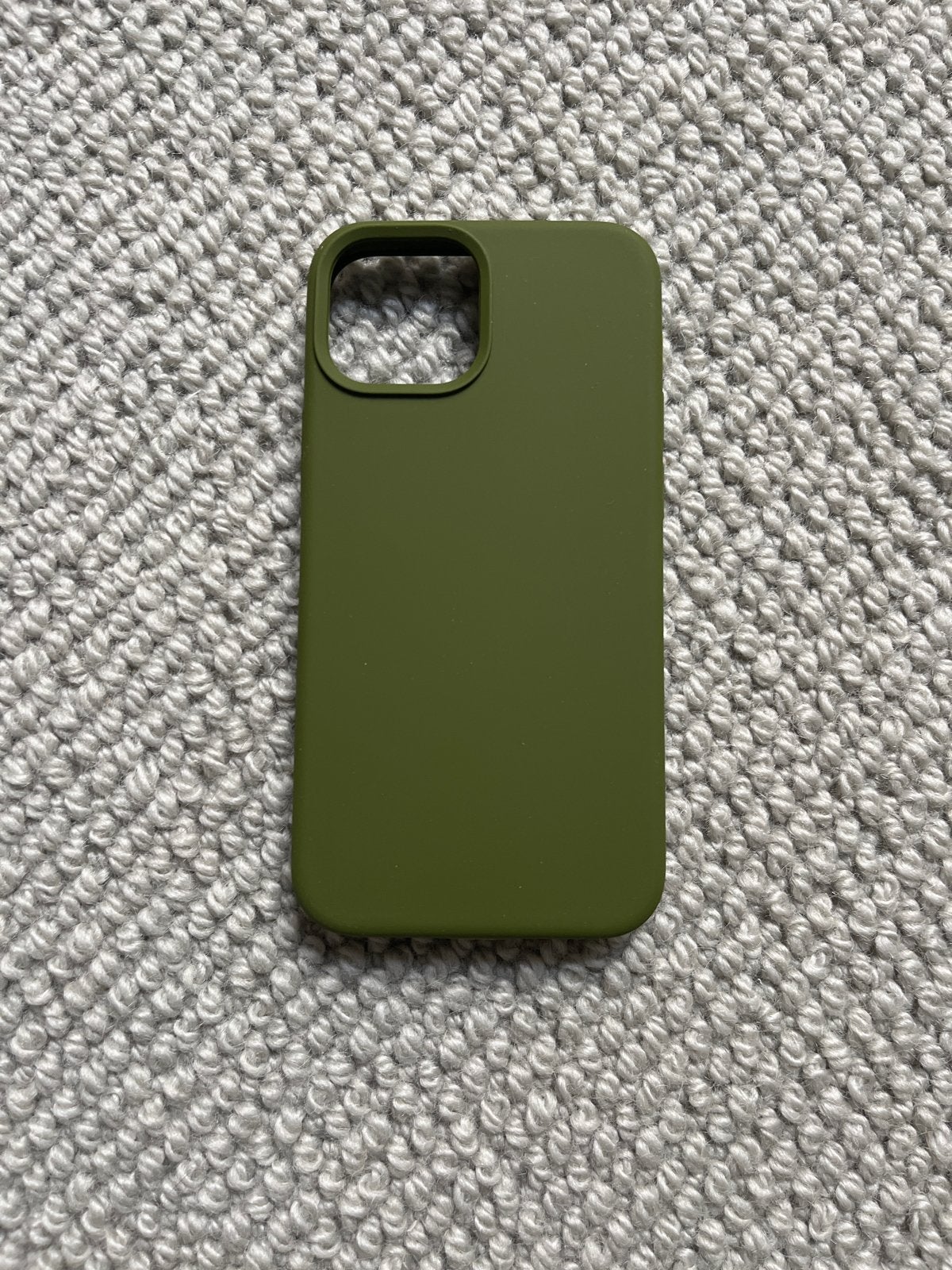 Coverzs Luxe Liquid Silicone Hoesje iPhone 13 mini - Army Gr
