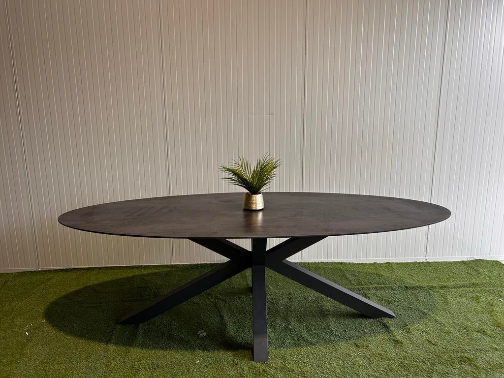 Coco Lunea ovale tuintafel 240x120 cm antraciet nieuw, Tuin en Terras, Tuintafels, ., Ophalen of Verzenden, ., Ovaal