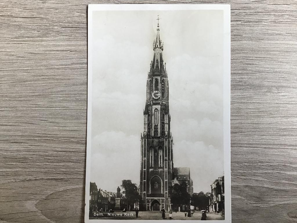 Delft Nieuwe Kerk 1928, Verzenden, 1920 tot 1940, Gelopen, Zuid-Holland