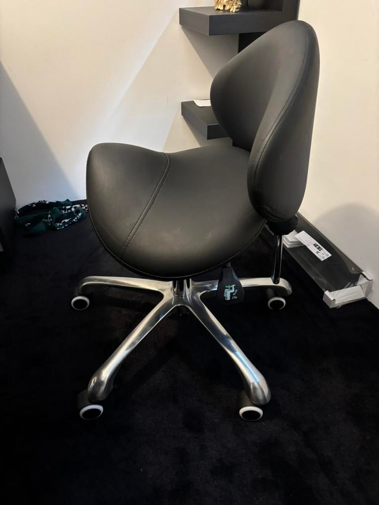 Kappersstoel, Huis en Inrichting, Bureaustoelen, Ophalen of Verzenden, Zo goed als nieuw, Zwart