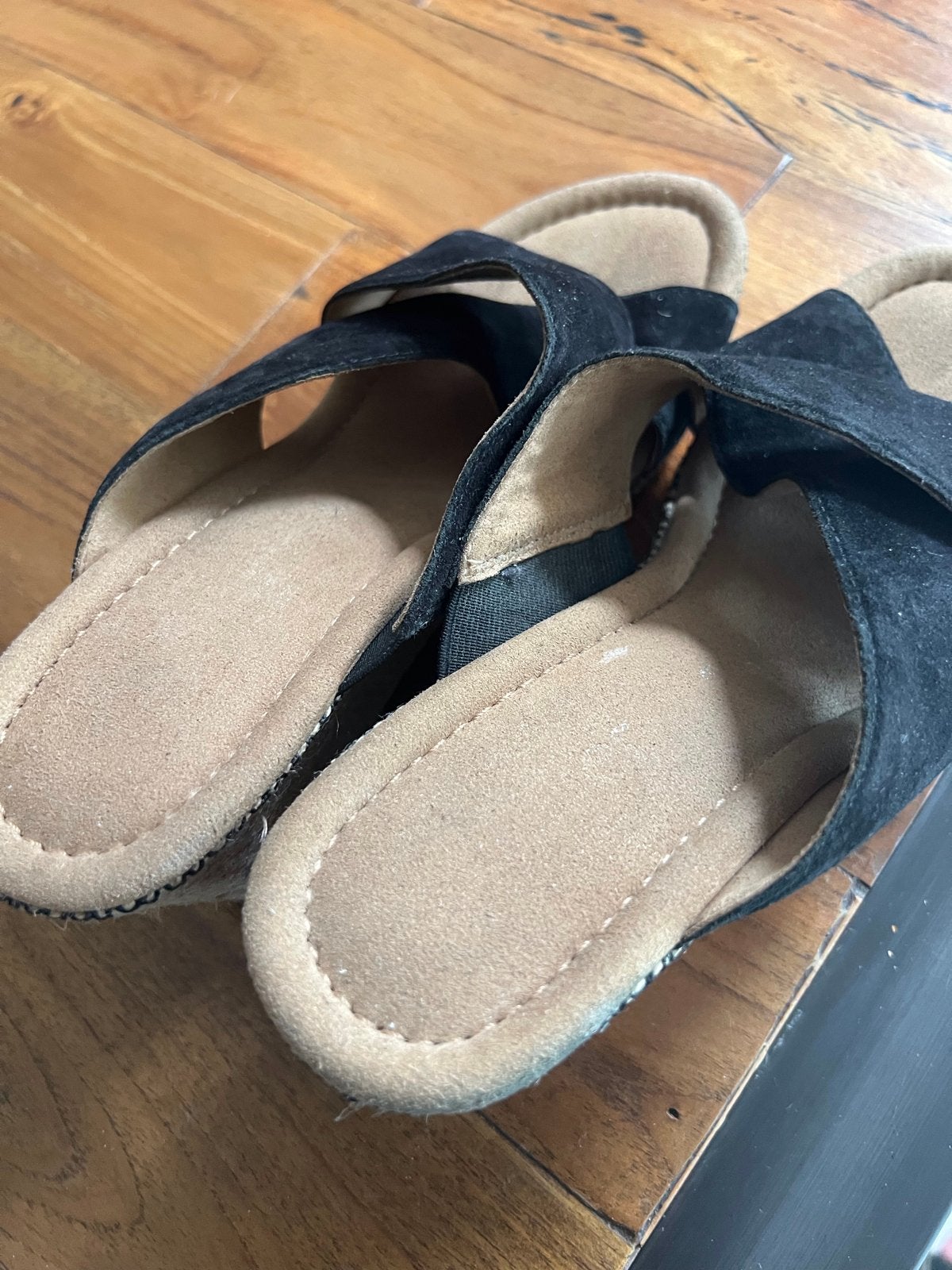 Gabor slippers maat 38,5 zgan, Ophalen, Zo goed als nieuw, Zwart, Slippers