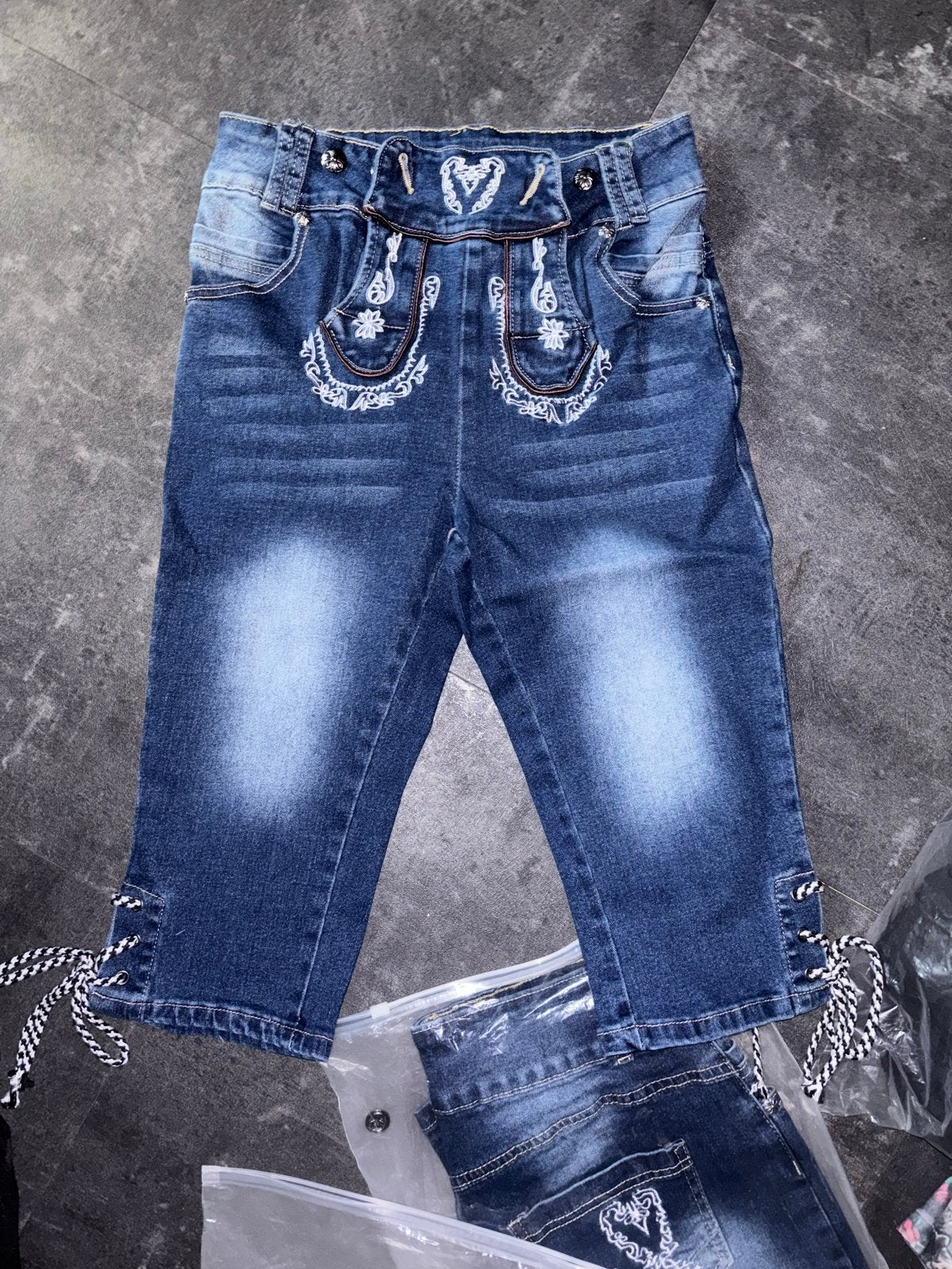 Nieuwe Oktoberfest Lederhose Jeans Maat M, Kleding | Dames, Maat 38/40 (M), Blauw, Nieuw, Ophalen of Verzenden