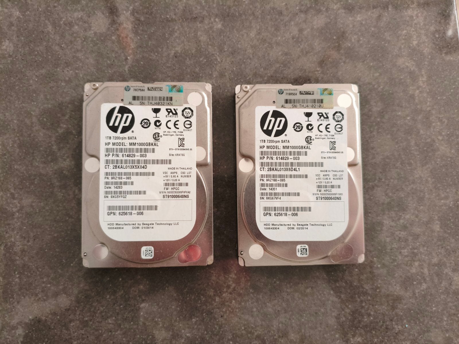HP 1TB 7200rpm SATA HDD (nog 1 beschikbaar), Computers en Software, Intern, Gebruikt, Ophalen of Verzenden, 1TB