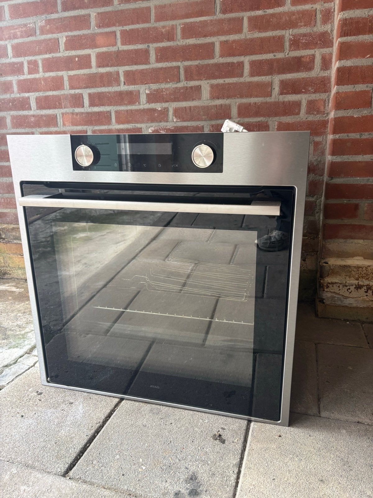 Atag oven met pyrolise, Gebruikt, Ophalen of Verzenden, Heteluchtoven, Inbouw