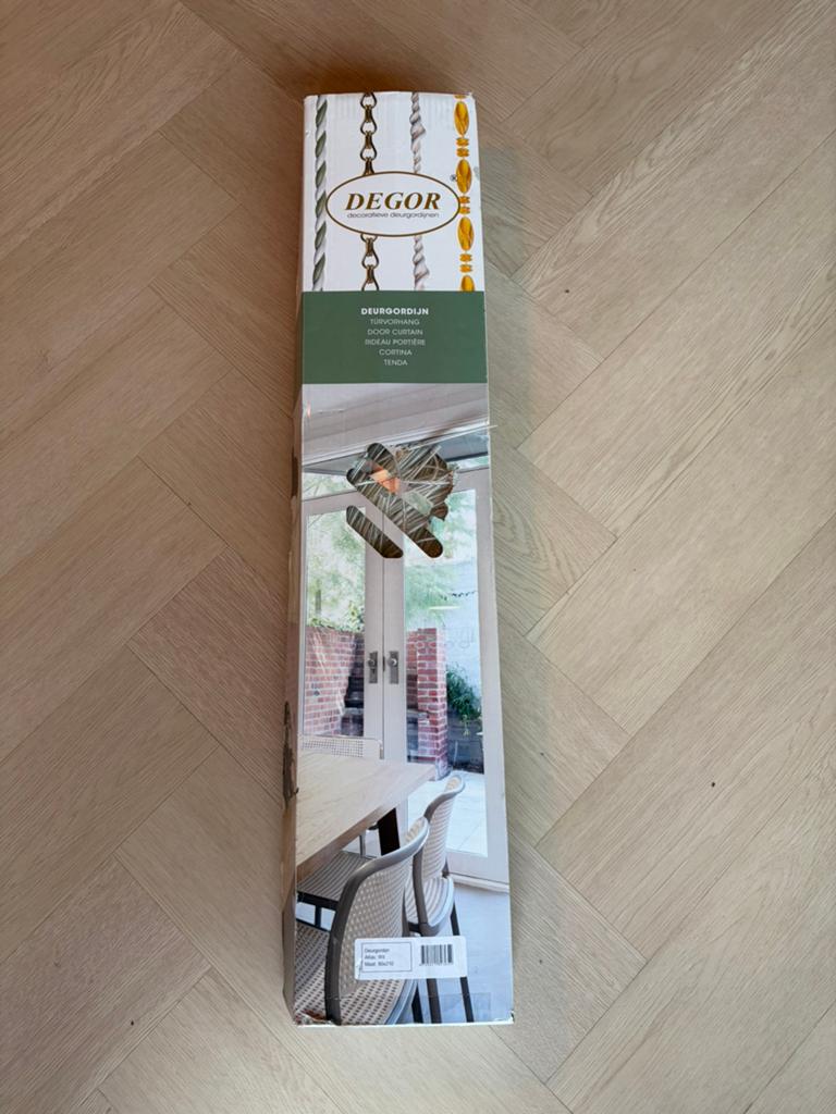 Vliegengordijn, Huis en Inrichting, Stoffering | Gordijnen en Lamellen, Zo goed als nieuw, 200 cm of meer, 50 tot 100 cm, Crème