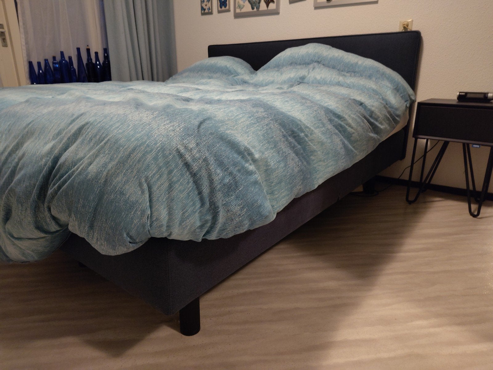 Auping Original Boxspring 160x200 met Essential nachtkastjes, Ophalen, Tweepersoons, Zo goed als nieuw, 200 cm