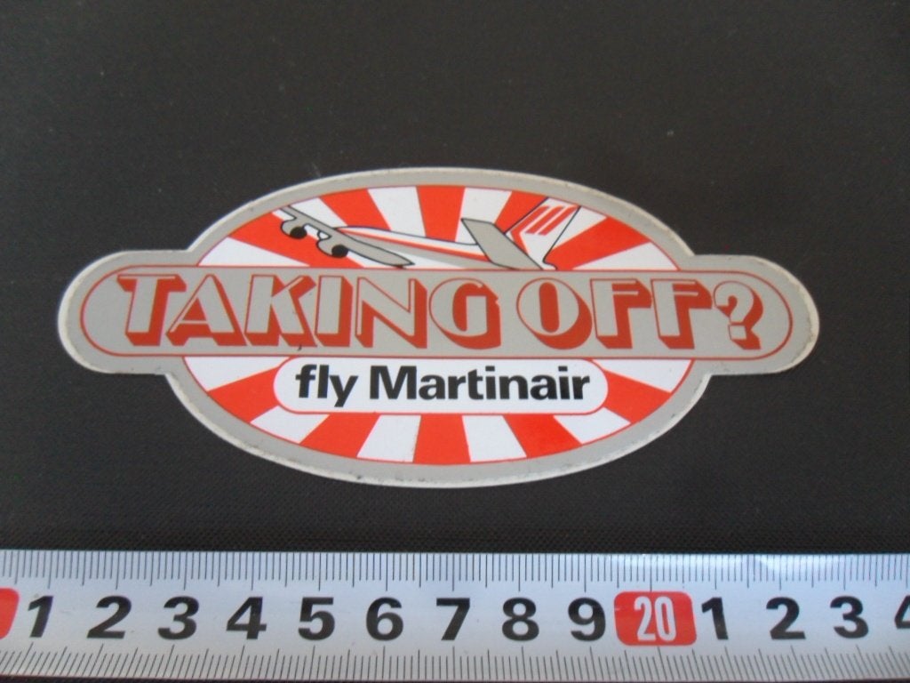 sticker Taking Off ?  FLY MARTINAIR   Luchtvaart, Ophalen, Zo goed als nieuw