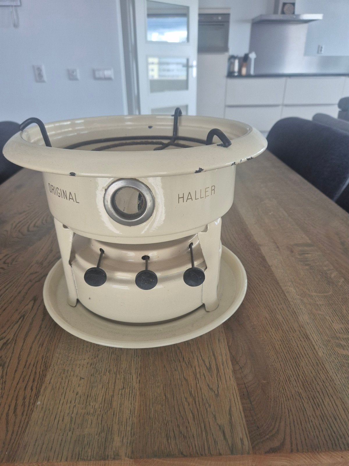Mooie complete vintage Haller 3-pits petroleumstel, Ophalen of Verzenden