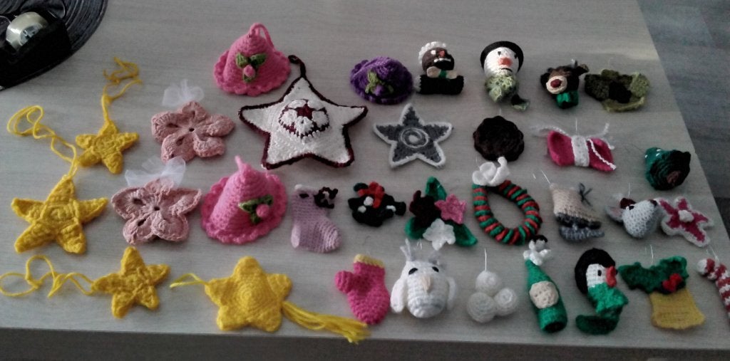 Gehaakte kerstboom hangers, Diversen, Ophalen of Verzenden, Gebruikt