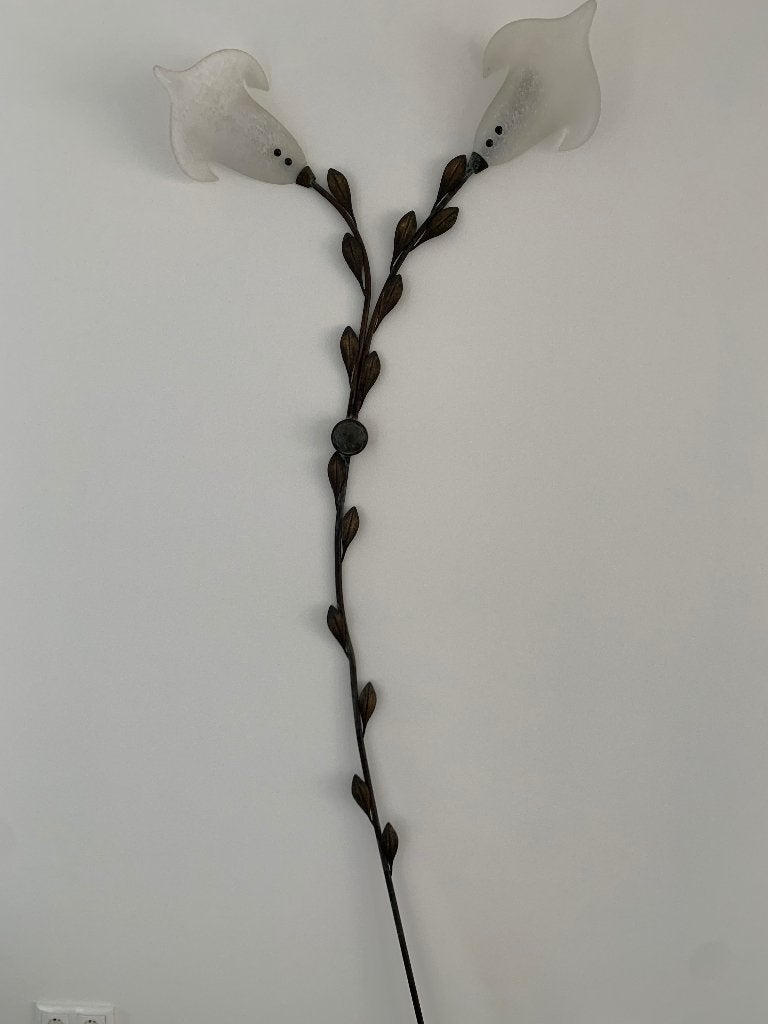 Wandlamp, Ophalen, Zo goed als nieuw, Glas, Kan overal bij