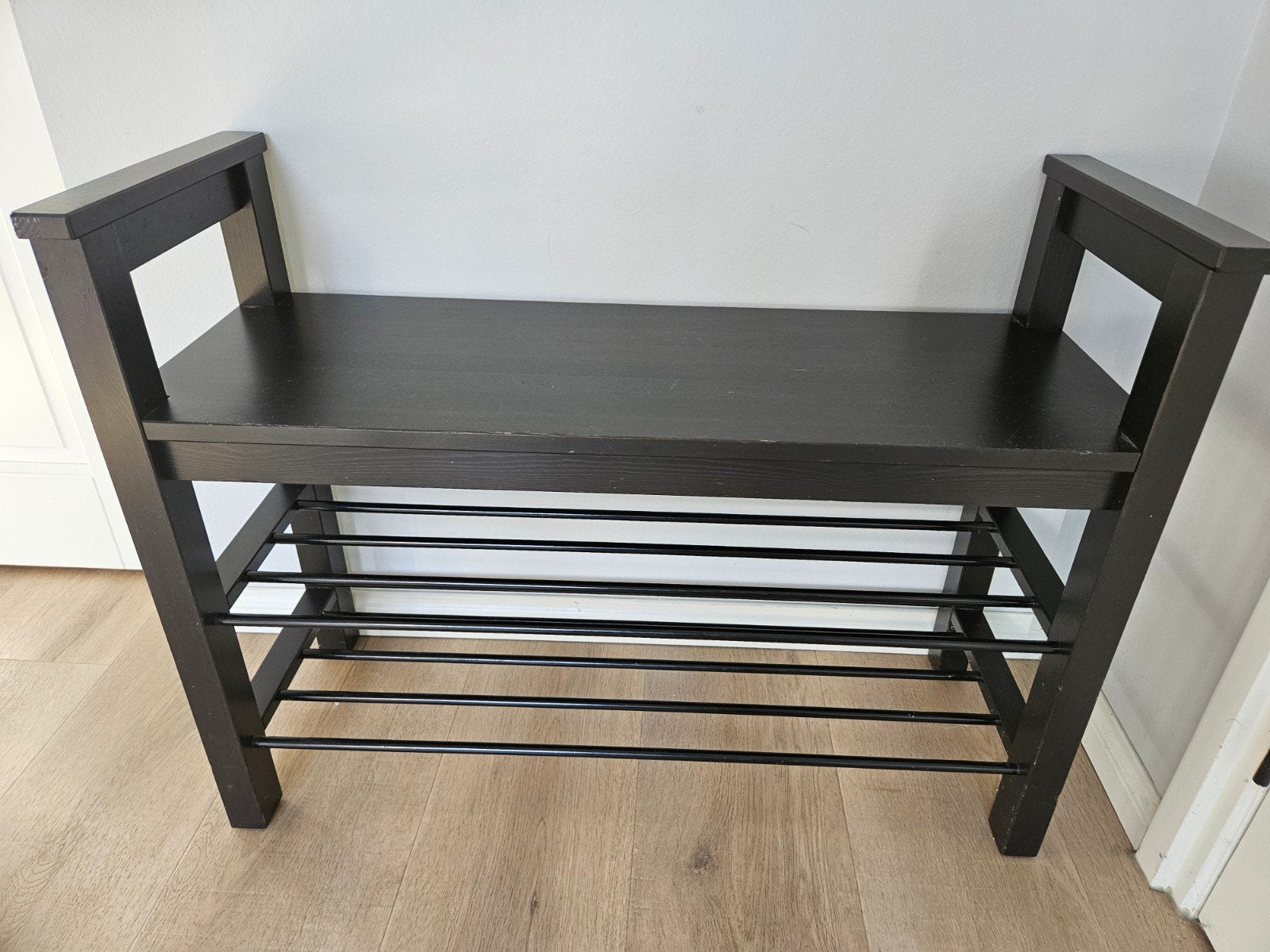 Ikea Hemnes schoenenrek zwart, Ophalen, Gebruikt