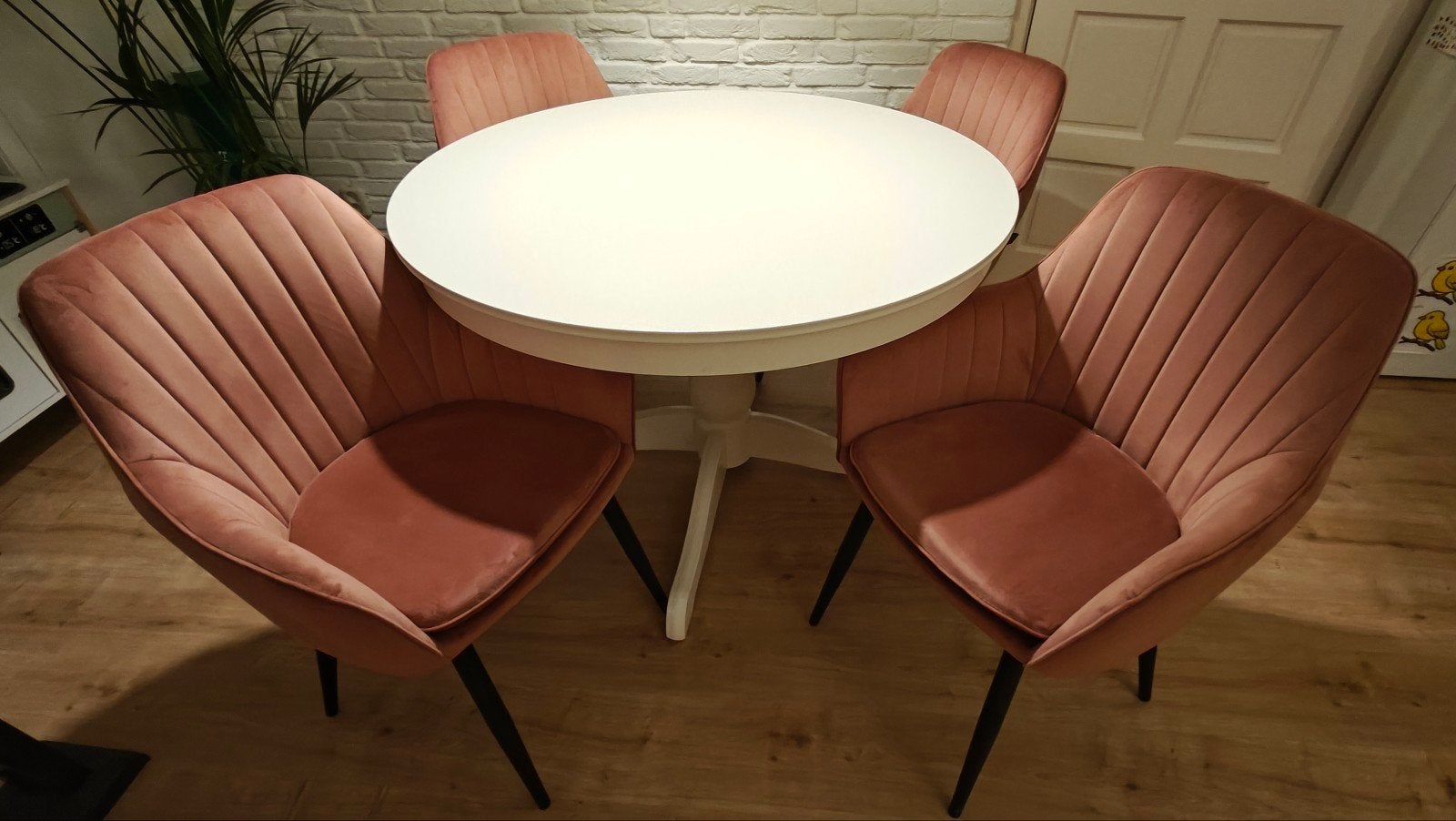 Complete eethoek met 4 stoelen, Huis en Inrichting, Ophalen, Zo goed als nieuw, 4 tot 6 stoelen