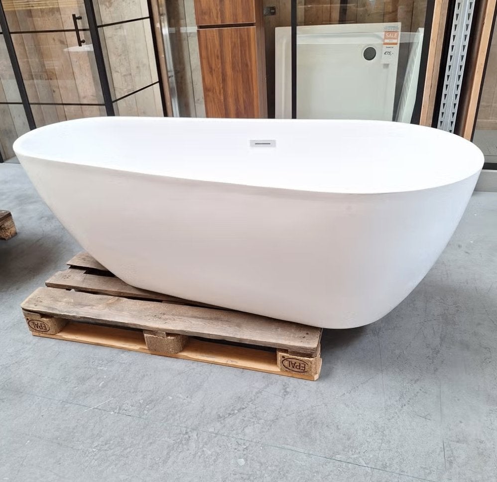 Design bad vrijstaand strak wit badkamer 170 x 72 x 58 nr335
