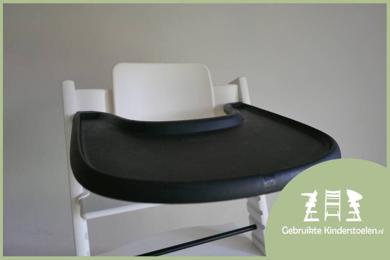 Stokke Tripp Trapp Zwart – Tripp Trapp met Babyset & Tray, Verzenden, Zo goed als nieuw, Meegroeistoel, Aanschuifbaar