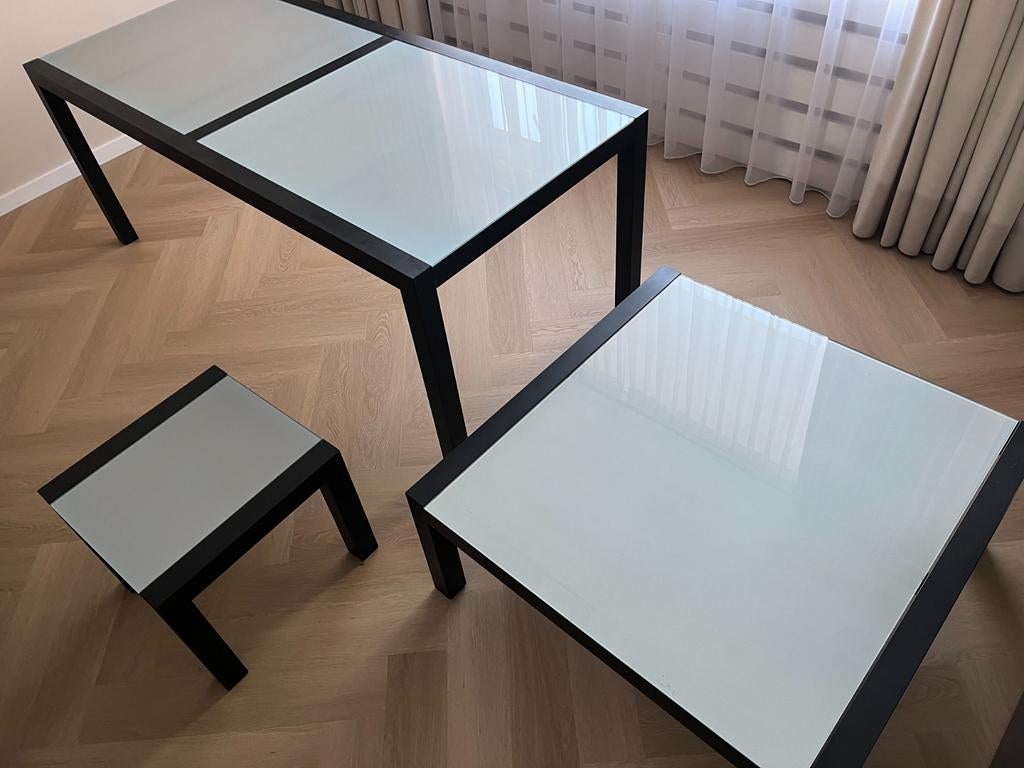 Compleet moderne zwarte tafelset, Huis en Inrichting, Complete inboedels, Ophalen