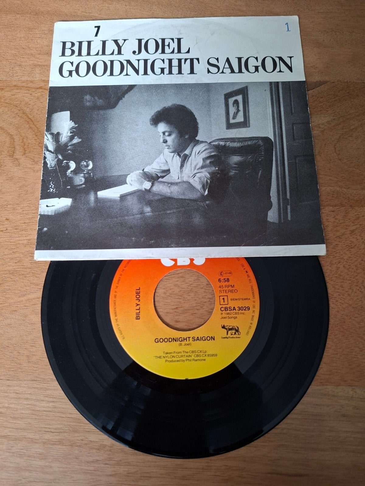 Billy Joel - Goodnight Saigon (Vinyl Single), Gebruikt, 7 inch, Ophalen of Verzenden, Pop
