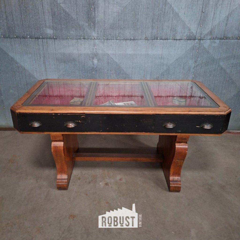 Vitrinetafel / toonbank / displaytafel met lades, 75 cm of meer, 150 tot 200 cm, Ophalen of Verzenden, Met lade(s)