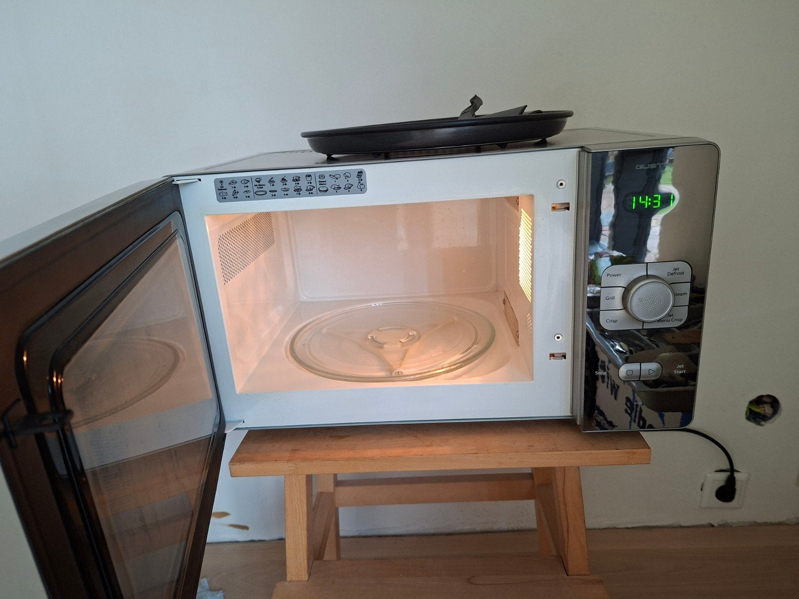 Whirlpool Gusto Combi Magnetron GT386 met Crisp Schaal, Witgoed en Apparatuur, Magnetrons, Ophalen, Combimagnetron, Gebruikt, Crisp