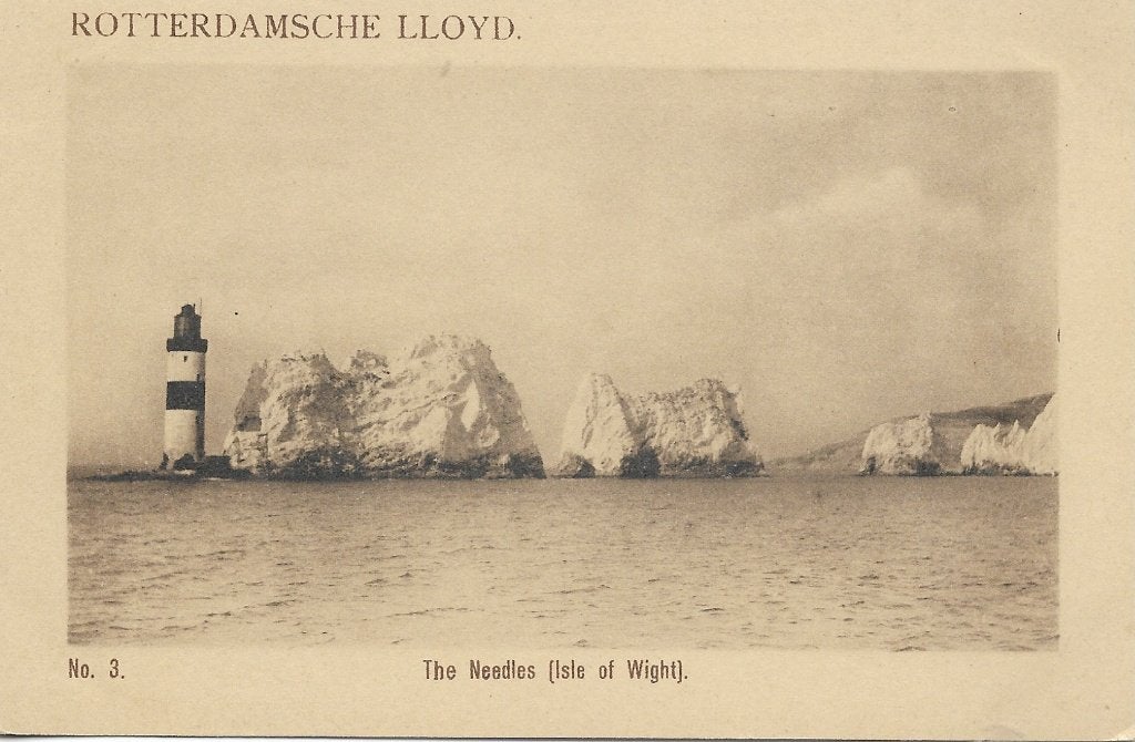 Rotterd. Lloyd - Reclamekaart eerste 2 decennia 20e eeuw, Verzamelen, Scheepvaart, Ophalen of Verzenden, Nieuw, Motorboot, Boek of Tijdschrift