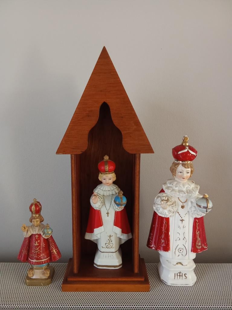 Rozenkrans Kindje Jezus van Praag 5 stuks., Ophalen of Verzenden, Gebruikt, Beeld(je), Christendom | Katholiek