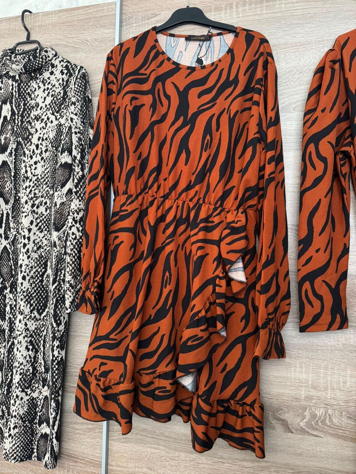 Tuniek Jurk met Tijgerprint - Maat XL, Ophalen, Maat 46/48 (XL) of groter, Nieuw, Oranje