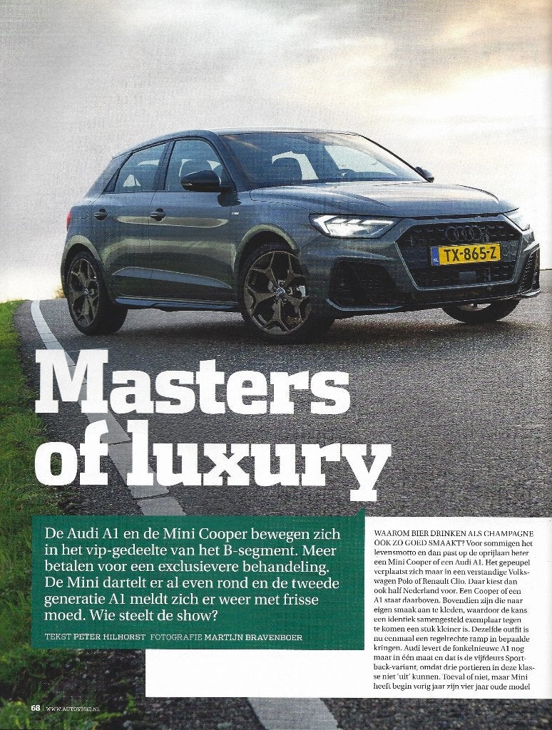 Autovisie test Audi A1 versus Mini Cooper 2019, Ophalen of Verzenden, Gelezen, Audi