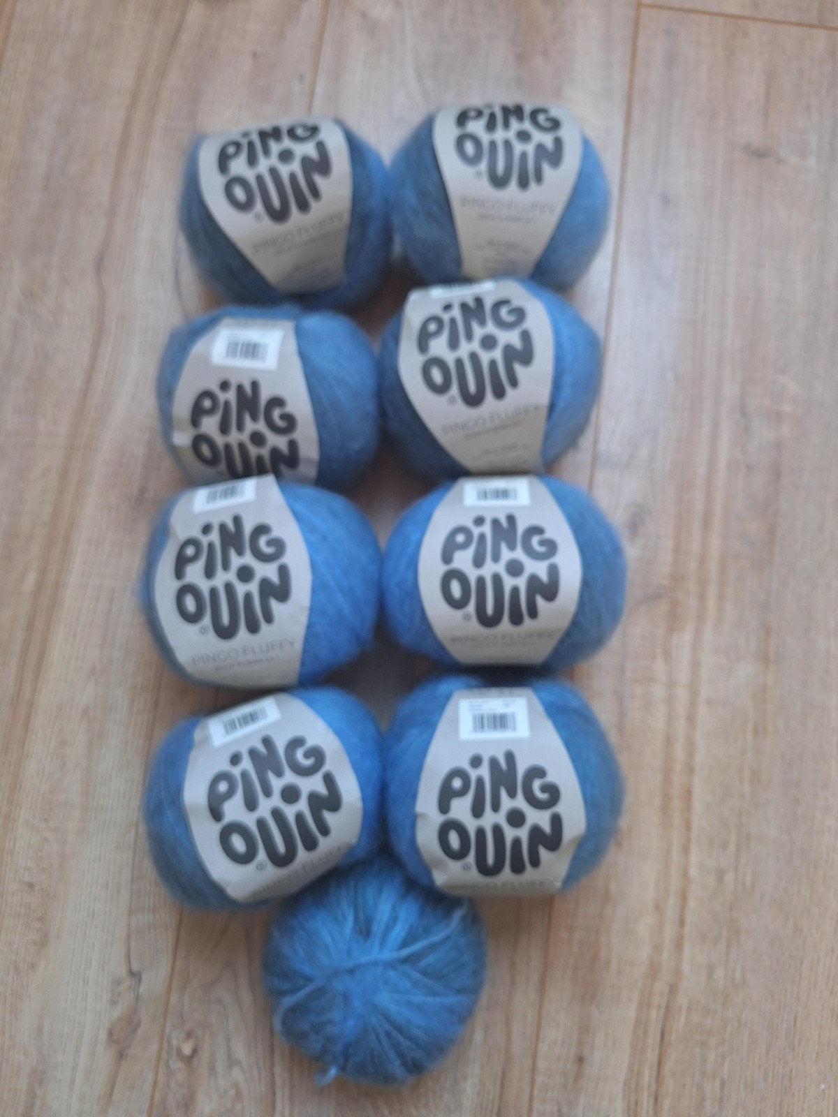 Pingo Fluffy Wol - Denim Blauw (9 bollen), Ophalen of Verzenden, Nieuw, Breien of Haken, Wol of Garen
