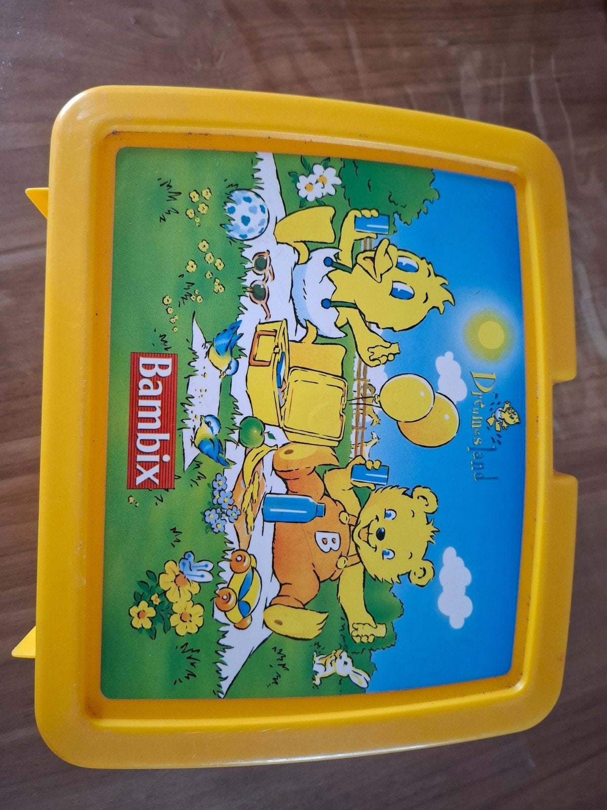 Bambix Broodtrommel Geel met Draaghengsel, Ophalen of Verzenden, Gebruikt