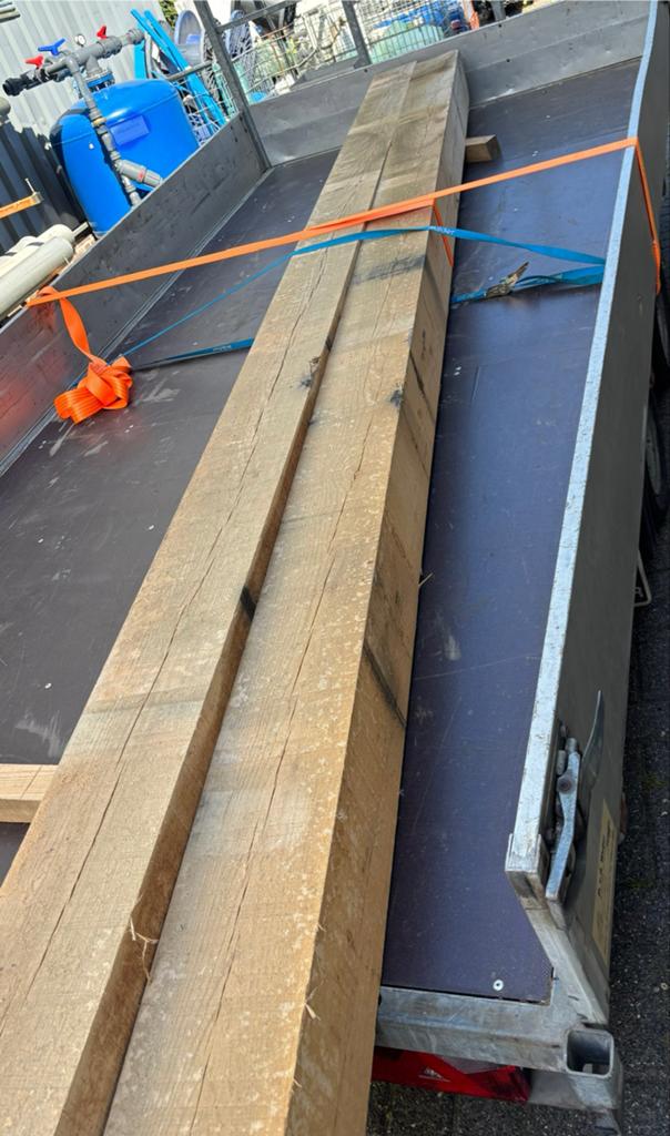 Prachtige Robuuste Eiken Balken 20x20x520 cm, Doe-het-zelf en Verbouw, Hout en Planken, Ophalen, Gebruikt, Minder dan 25 mm, Eiken