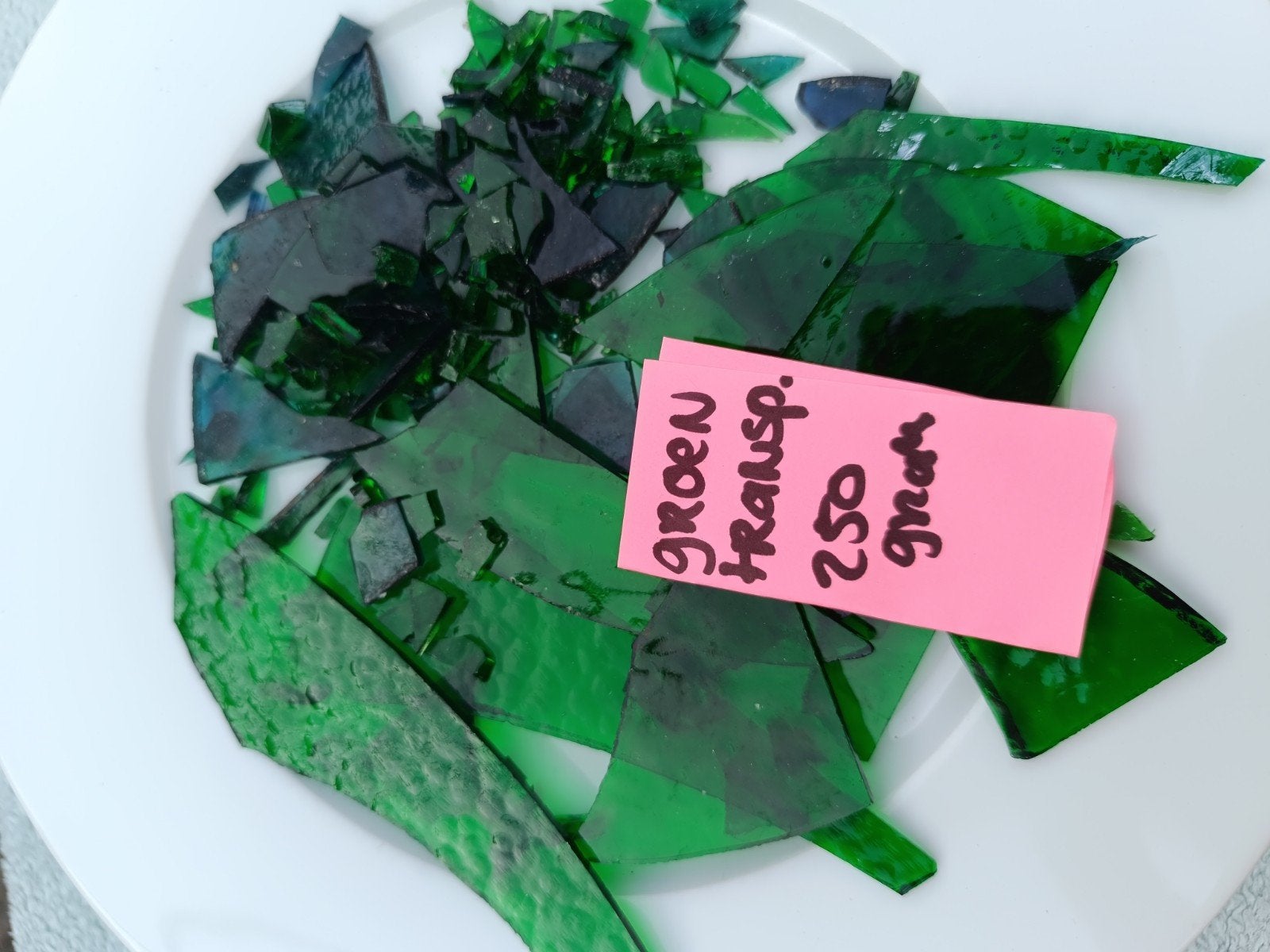 Groen en lichtgroen mozaïek glas, Gebruikt, Meerkleurig, Ophalen of Verzenden, Knutselmateriaal