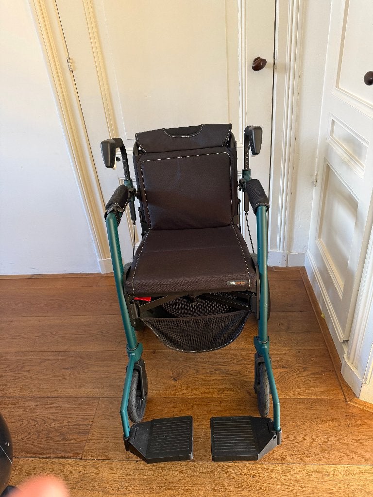 Rollz Motion Performance groen – rollator en rolstoel, Diversen, Ophalen, Inklapbaar, Zo goed als nieuw, Duwrolstoel