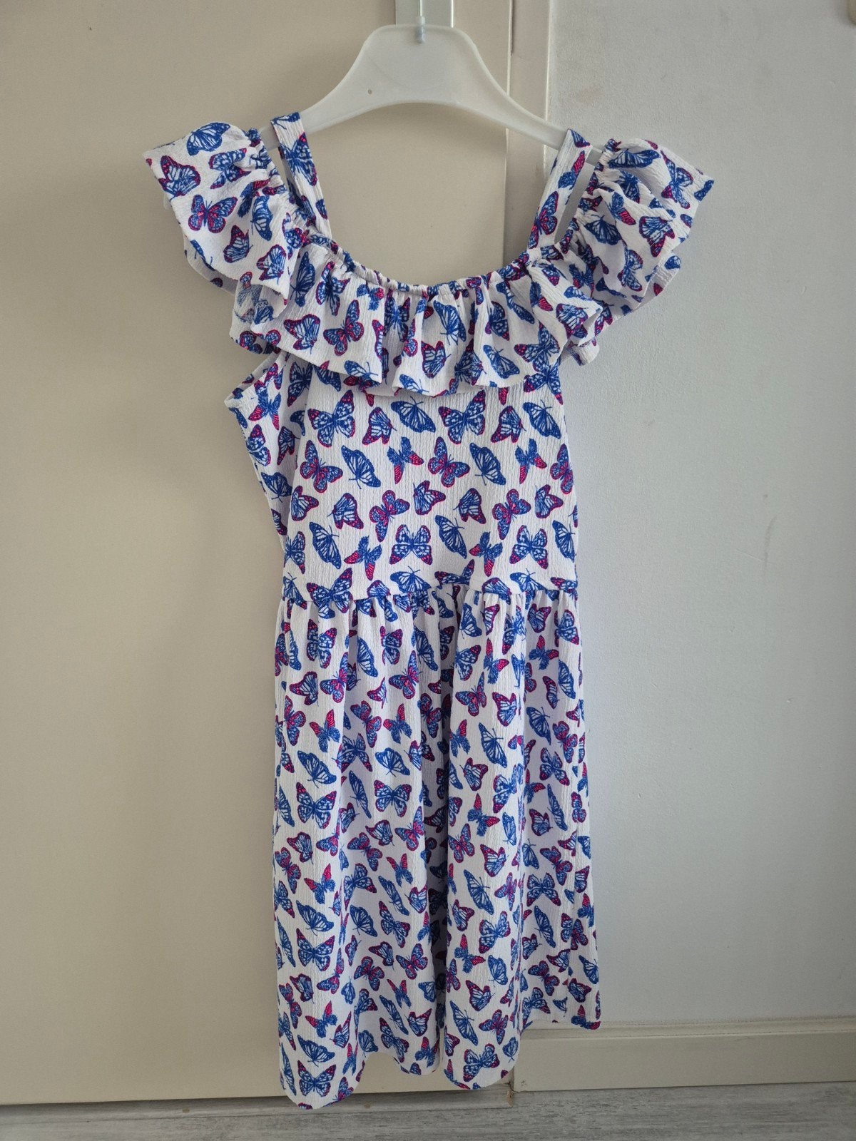 LC Waikiki Jurk met vlinderprint - Maat 134-140, Kinderen en Baby's, Kinderkleding | Maat 134, Lc Waikiki, Meisje, Ophalen of Verzenden