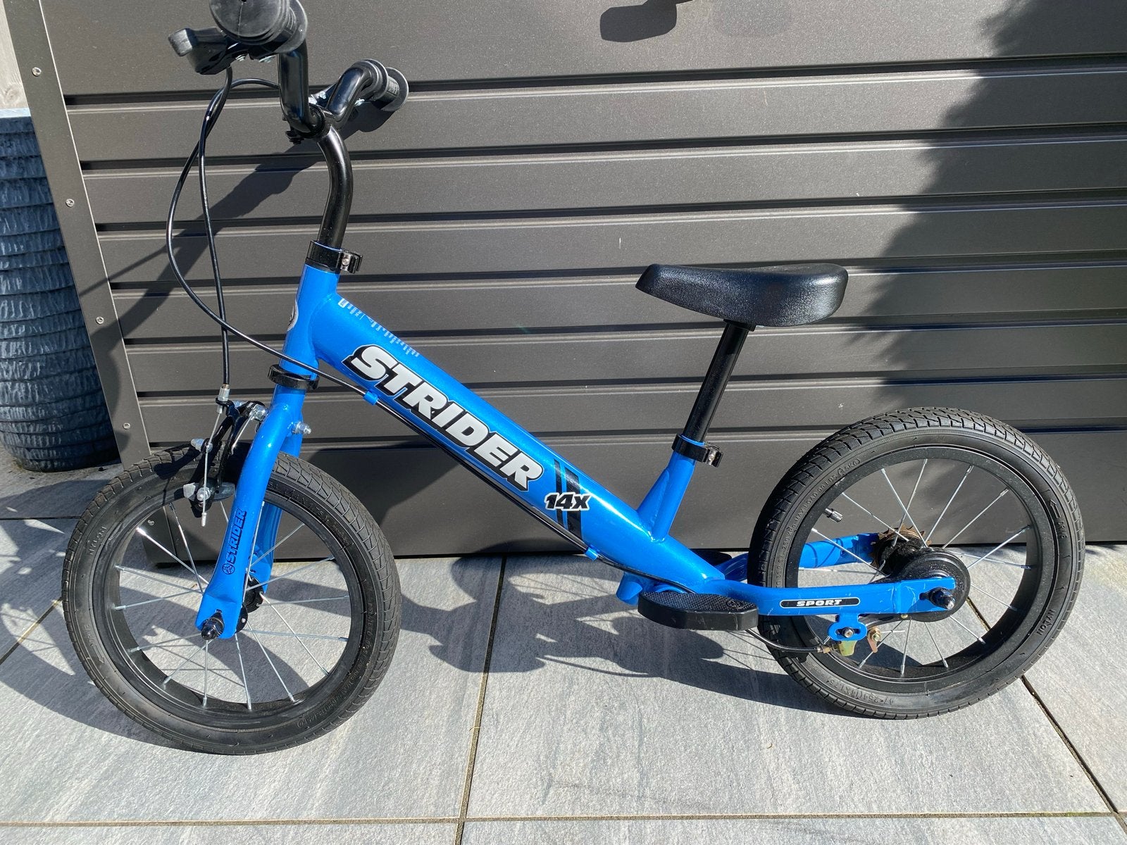 Strider 14x Sport loopfiets/fiets - Blauw, Ophalen, Gebruikt, Velgrem, 16 tot 20 inch