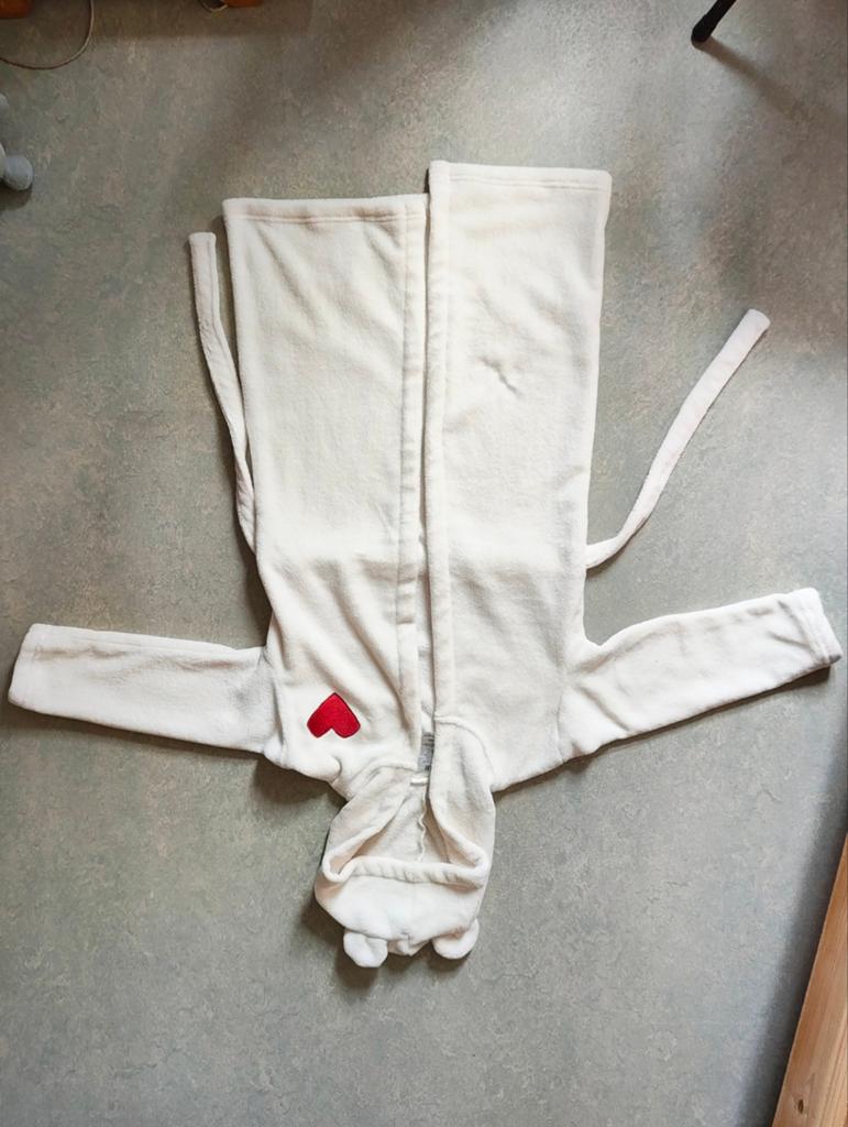 Zachte badjas met capuchon en hartje - H&M, Ophalen of Verzenden, Zo goed als nieuw, H&M, Jongetje of Meisje