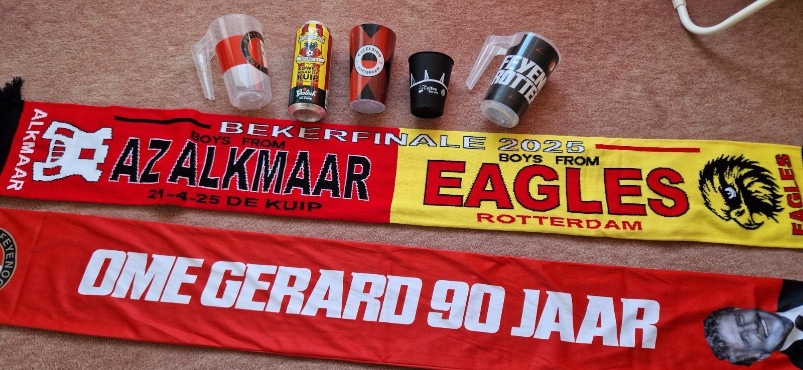 Go Ahead Egles. AZ. Excelsior. WillemII. Feyenoord, Ophalen of Verzenden