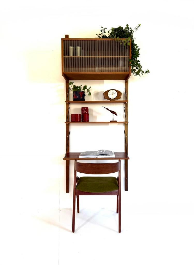 Vintage modulair Deens wandsysteem ‘60, Met deur(en), Ophalen of Verzenden, Zo goed als nieuw, Minder dan 150 cm