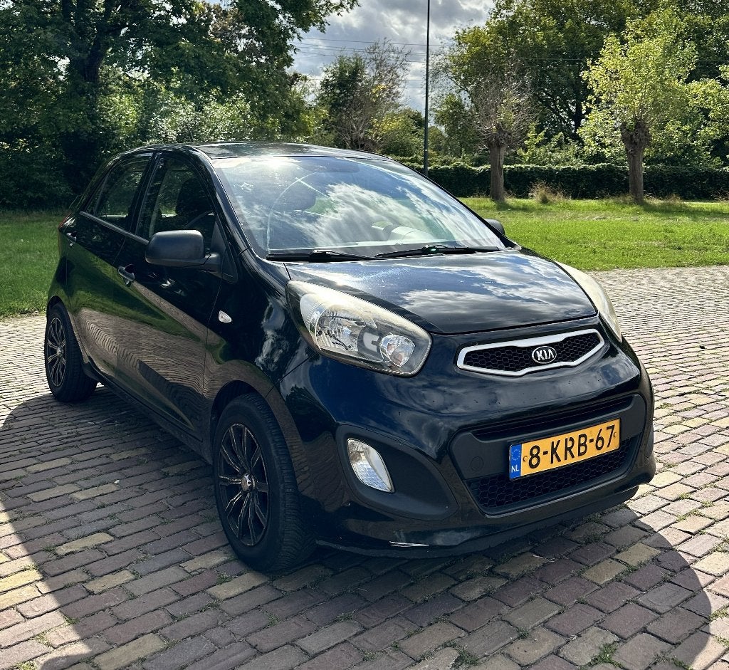 Kia Picanto 1.0 Cvvt 5-DRS 2014 Zwart, Voorwielaandrijving, Euro 5, Stof, Zwart