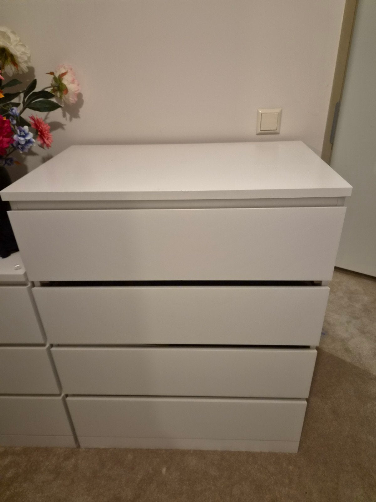 Malm ladekast 4 lades, Ophalen, Gebruikt, 5 laden of meer, 50 tot 100 cm
