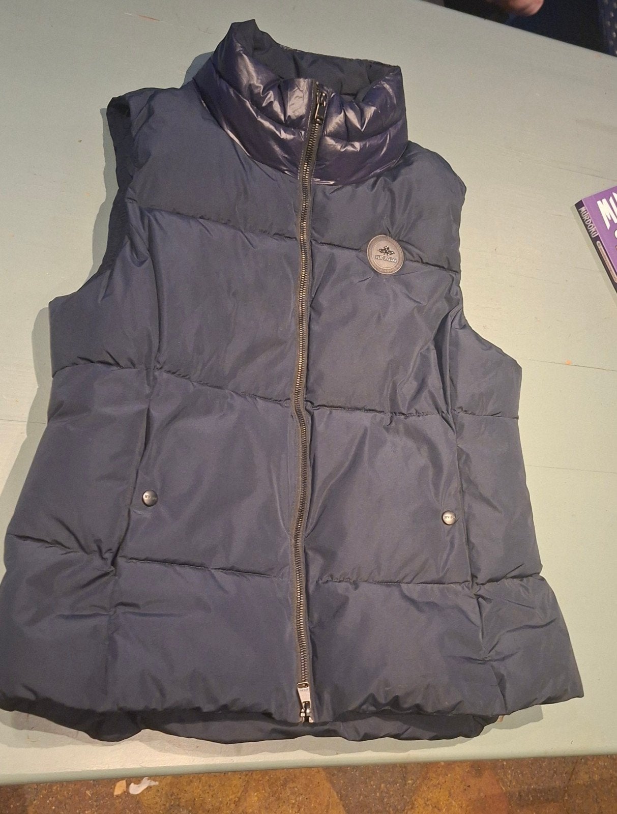 HV Polo Fake Down donkerblaywe Bodywarmer - Maat XL, Ophalen, Blauw, Maat 46/48 (XL) of groter, Zo goed als nieuw