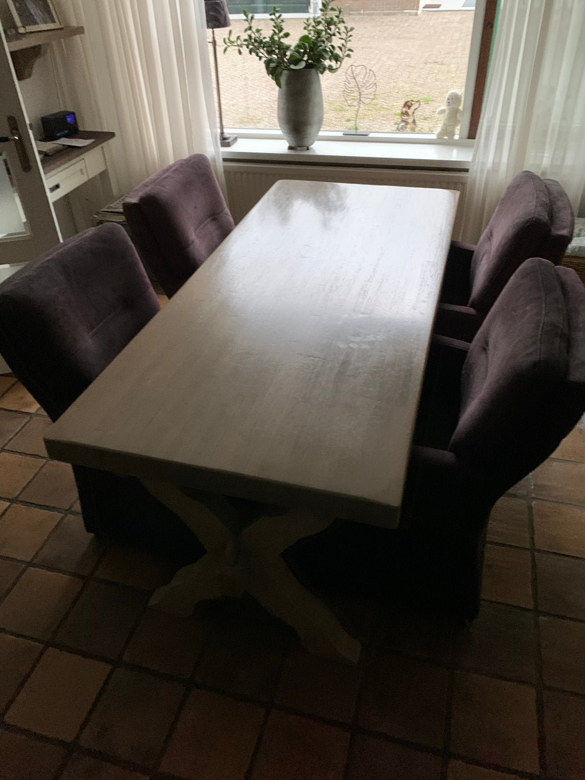4 stoelen in goede staat - Ophalen, Ophalen, Gebruikt, 75 tot 100 cm, Stof