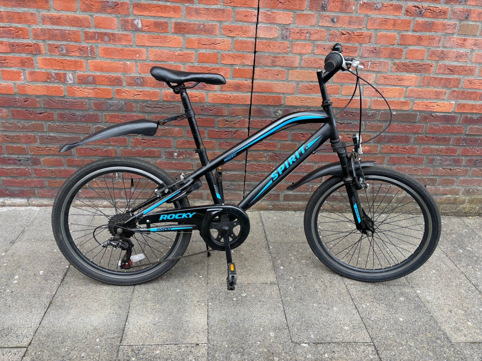 Spirit Rocky jongensfiets 22 inch, 22 inch, Gebruikt, Velgrem, Versnellingen